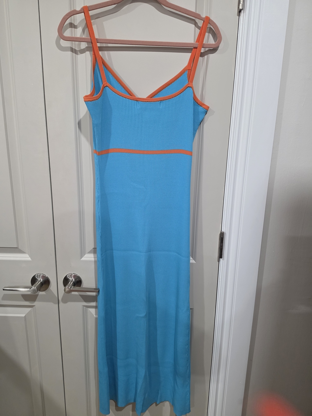 Anthro x Siempre Knit Contrast Midi Dress L NWT - Picture 7 of 9